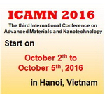 ICAMN 2016 - THE THIRD INTERNATIONAL CONFERENCE ON ADVANCED MATERIALS AND NANOTECHNOLOGY